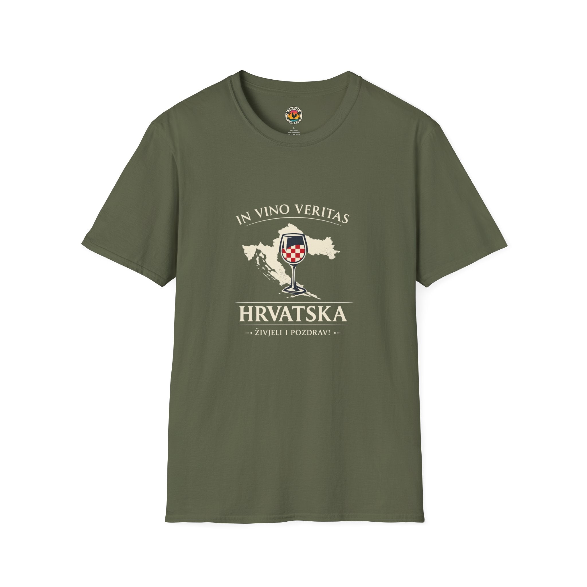Croatian Wine Glass T-Shirt