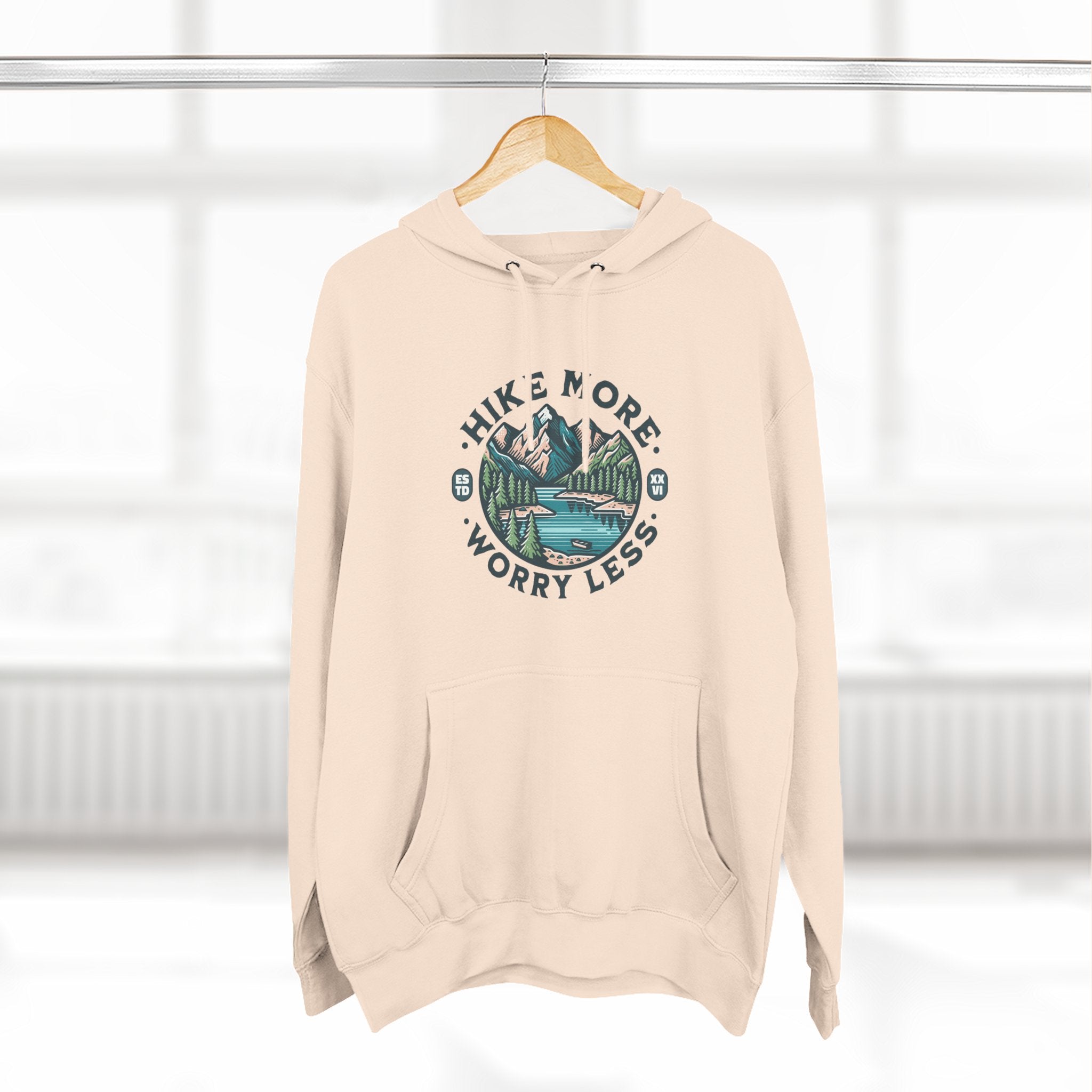 Hike More, Worry Less Fleece Hoodie
