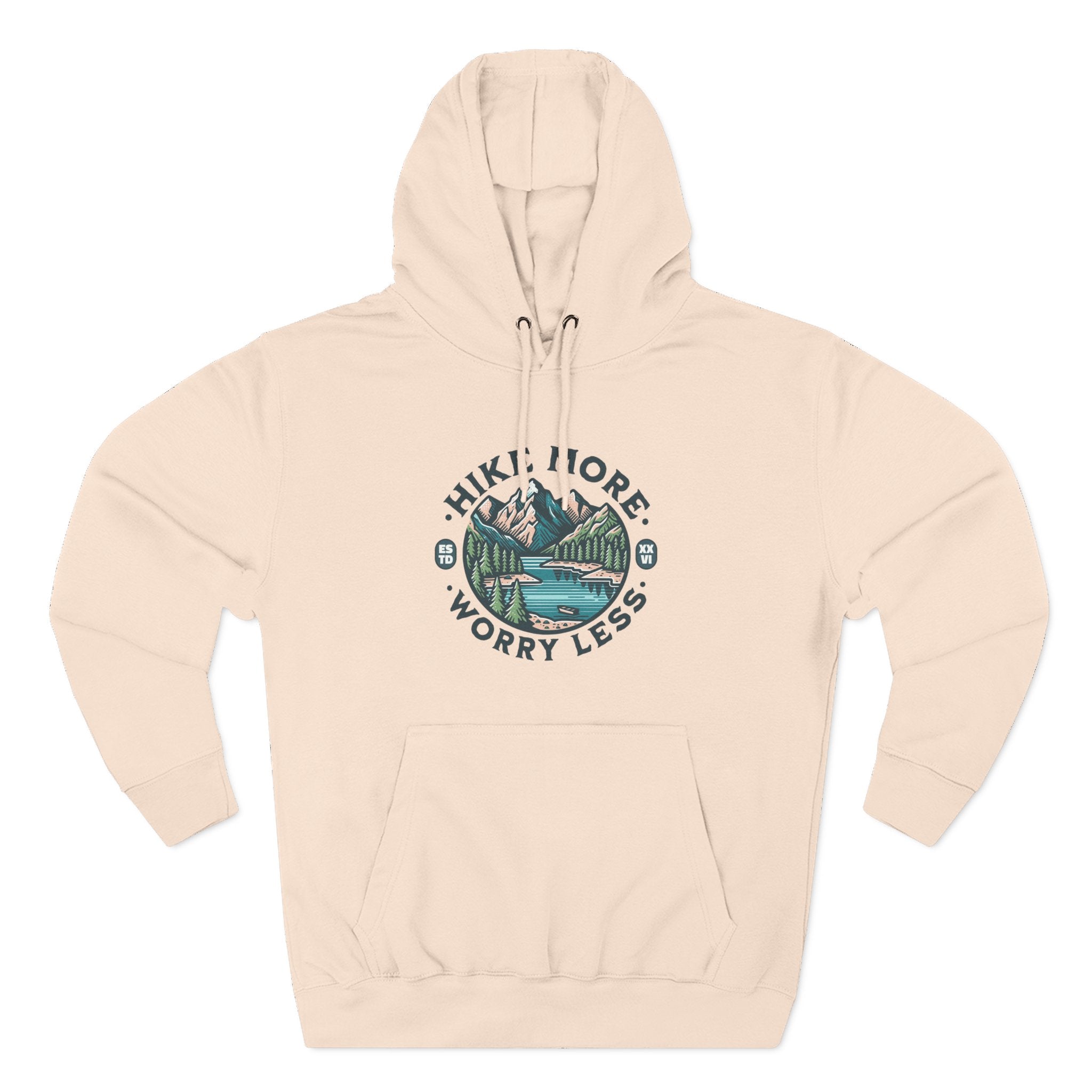 Hike More, Worry Less Fleece Hoodie