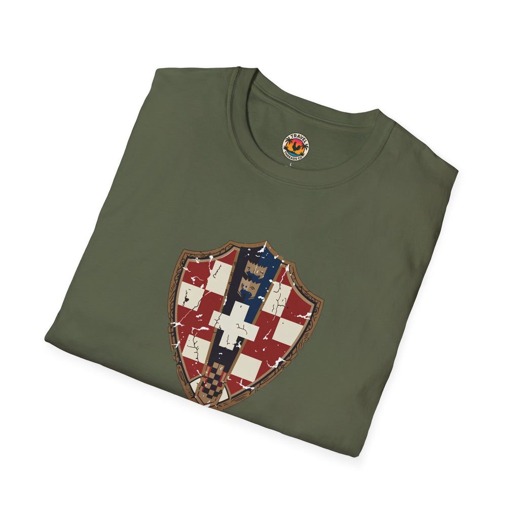 Croatian Crest T-Shirt — "Nikad Ne Odustaj" (Never Give Up)