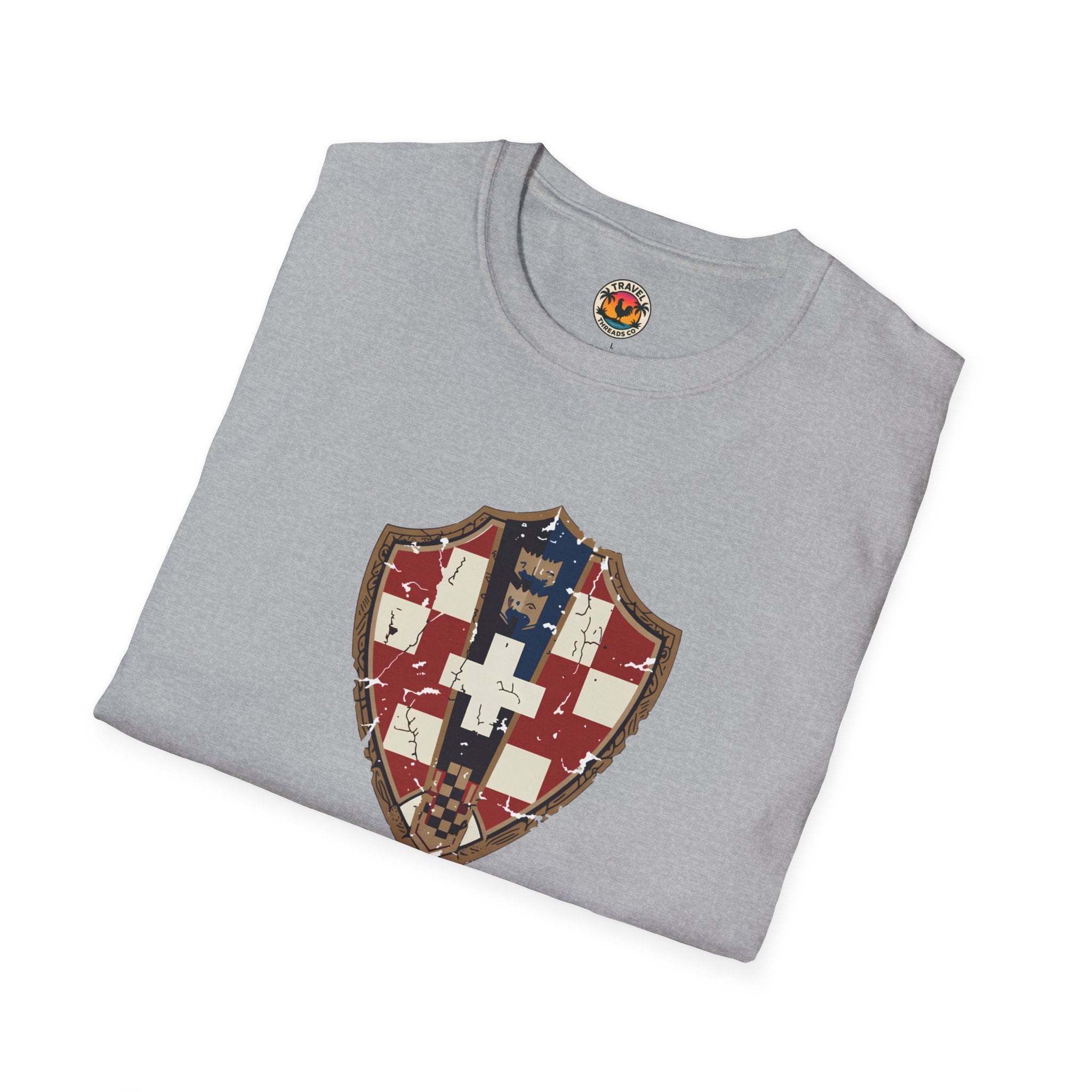 Croatian Crest T-Shirt — "Nikad Ne Odustaj" (Never Give Up)
