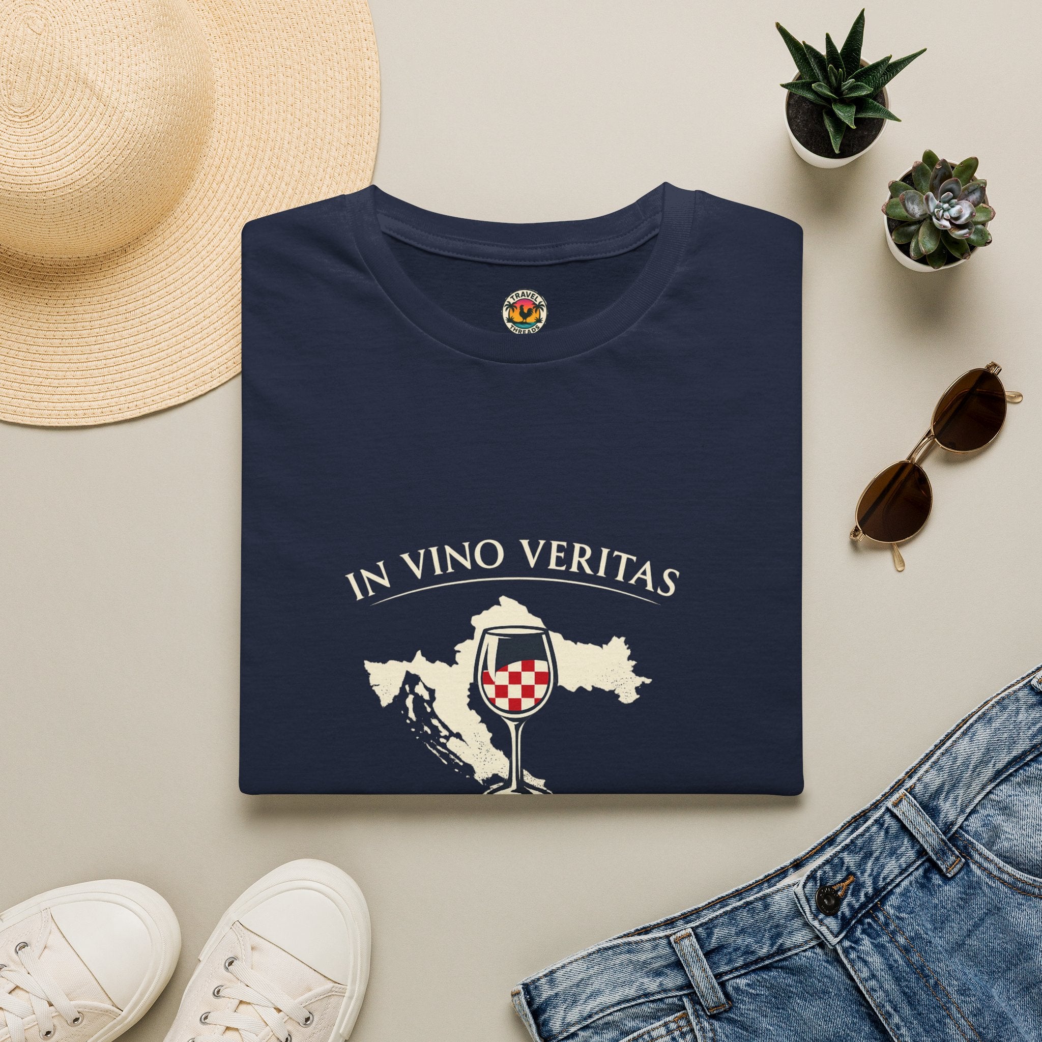 Croatian Wine Glass T-Shirt