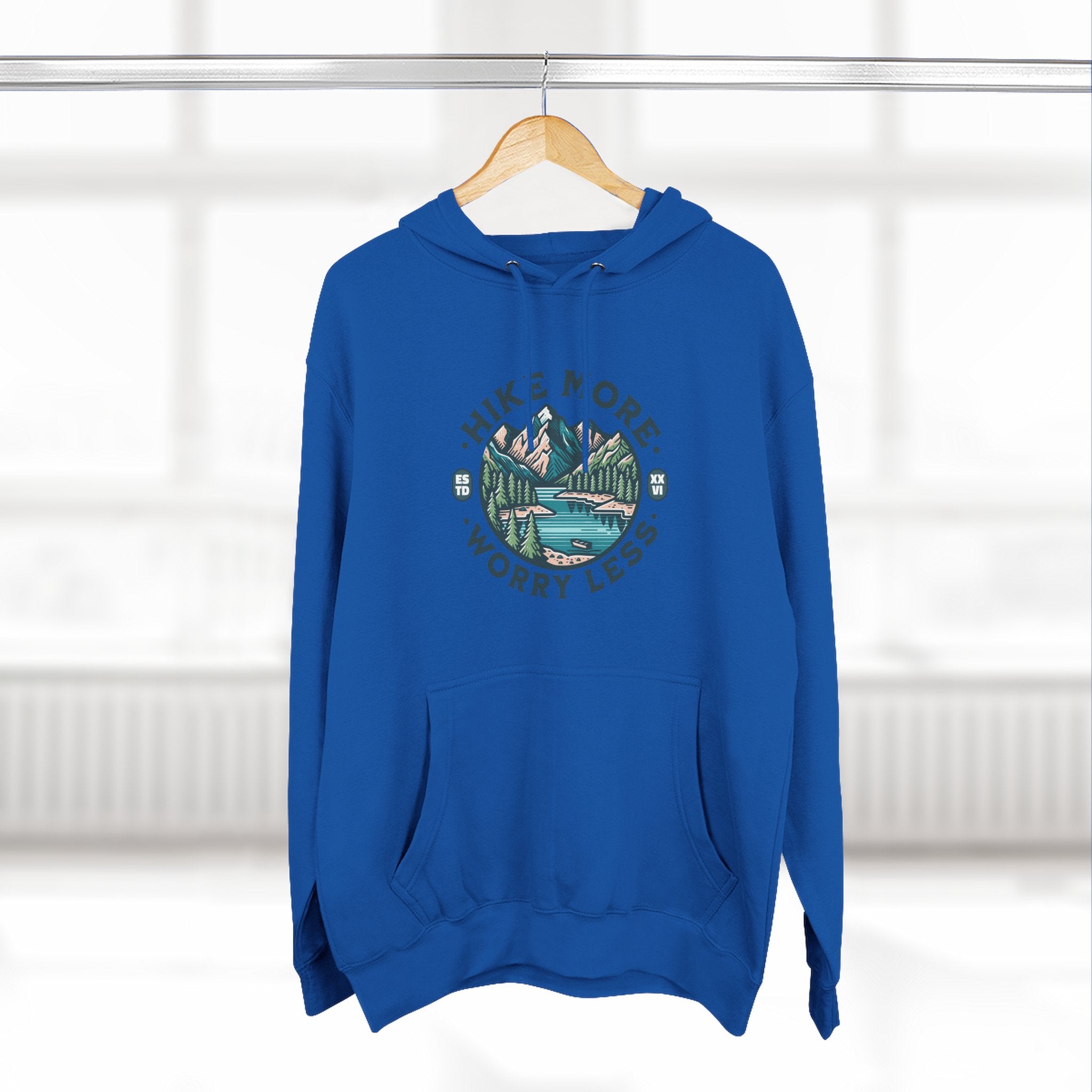 Hike More, Worry Less Fleece Hoodie