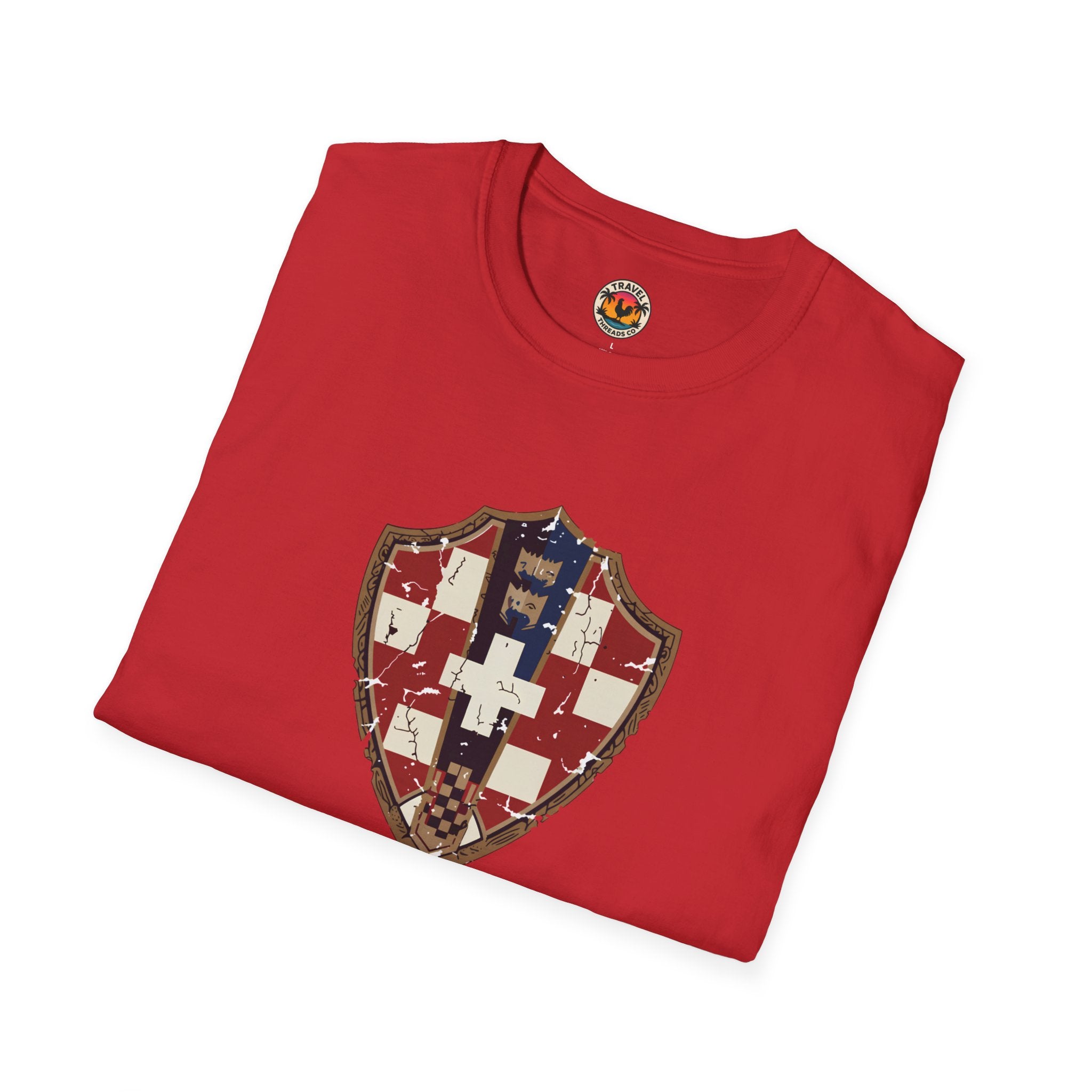 Croatian Crest T-Shirt — "Nikad Ne Odustaj" (Never Give Up)
