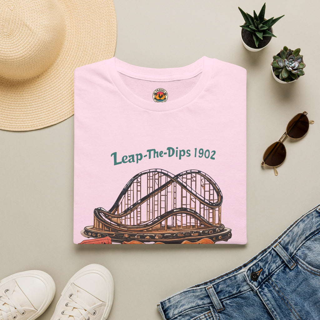 Roller Coaster T-Shirt — "Leap-The-Dips 1902" Altoona PA Vintage Tee