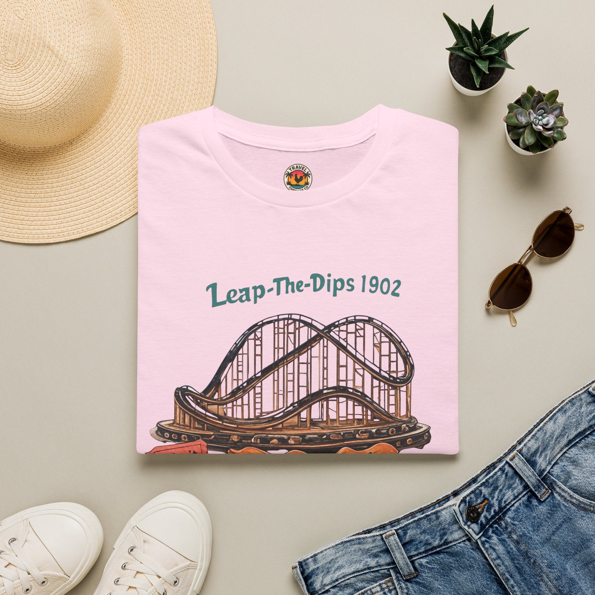 Roller Coaster T-Shirt — "Leap-The-Dips 1902" Altoona PA Vintage Tee