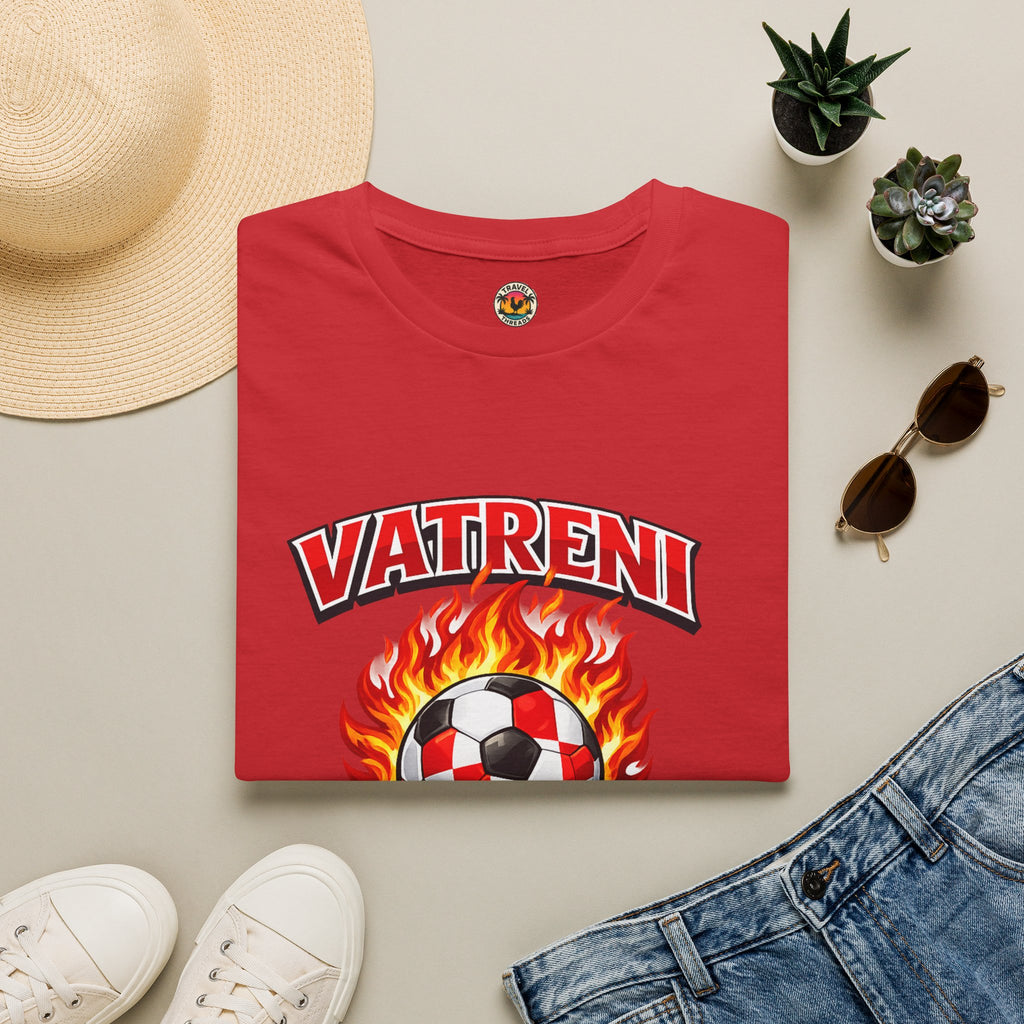 Vatreni Croatia Soccer Ball Flames T-Shirt