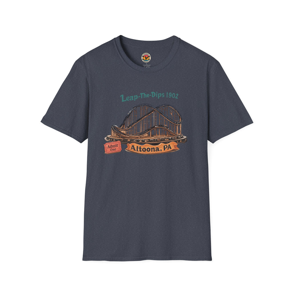 Roller Coaster T-Shirt — "Leap-The-Dips 1902" Altoona PA Vintage Tee