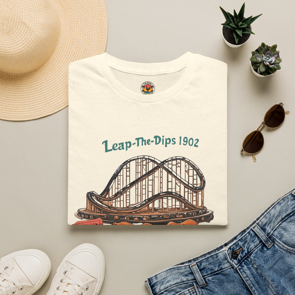 Roller Coaster T-Shirt — "Leap-The-Dips 1902" Altoona PA Vintage Tee