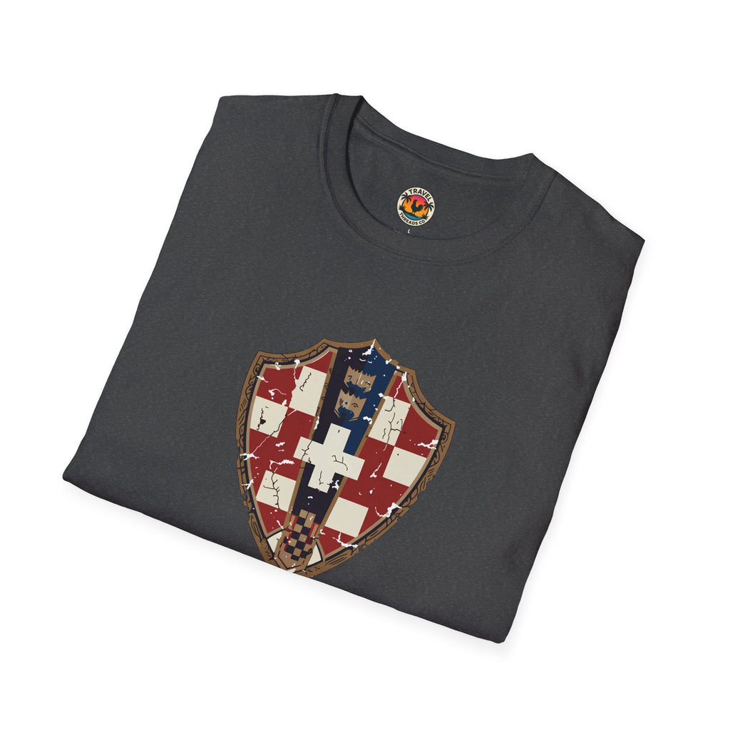 Croatian Crest T-Shirt — "Nikad Ne Odustaj" (Never Give Up)