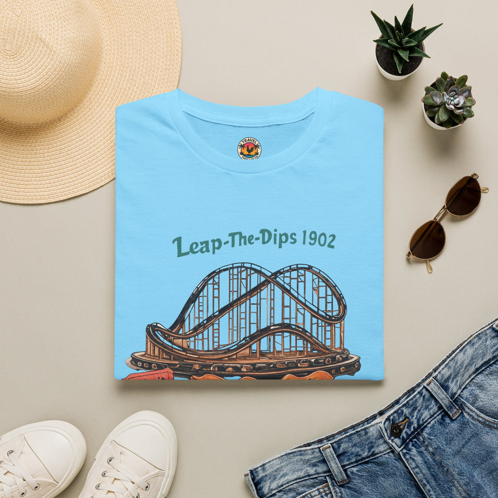 Roller Coaster T-Shirt — "Leap-The-Dips 1902" Altoona PA Vintage Tee