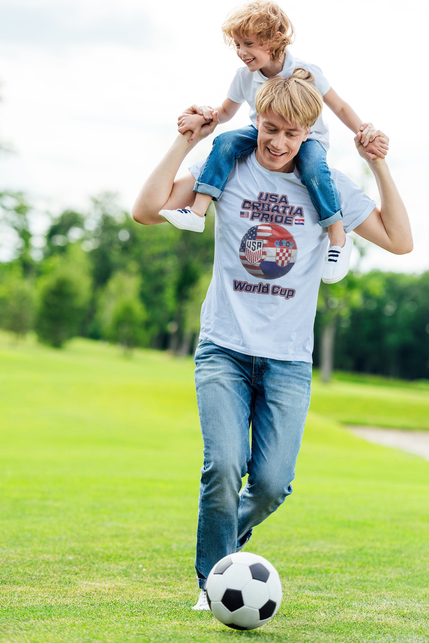 USA Croatia Dual Heritage Soccer T-Shirt