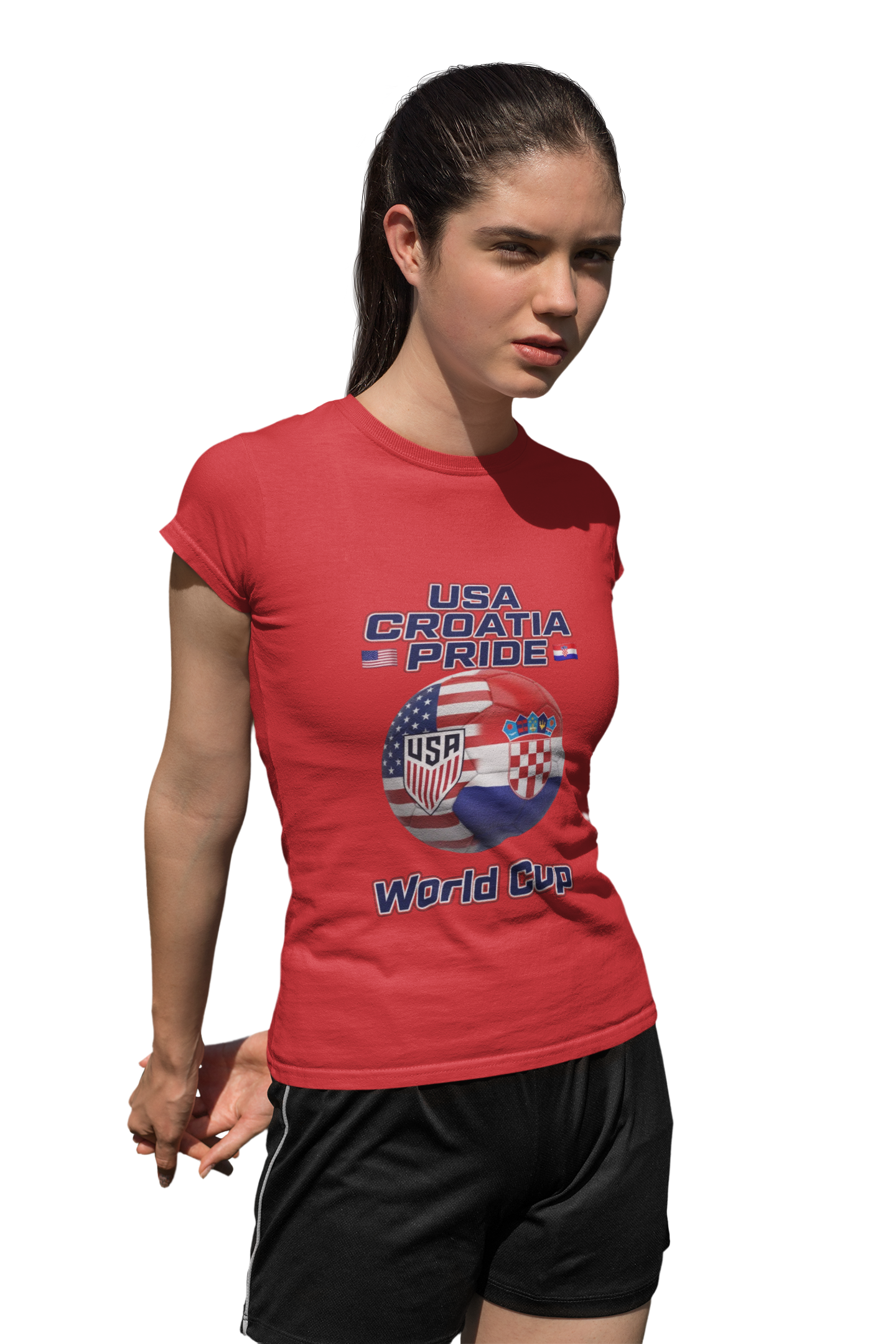 USA Croatia Dual Heritage Soccer T-Shirt