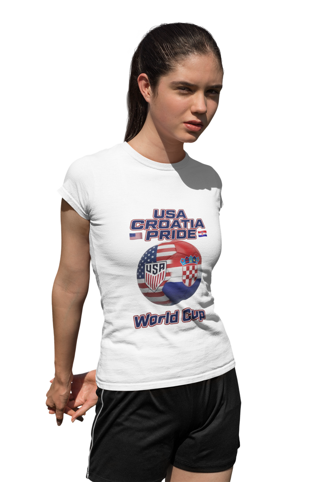 USA Croatia Dual Heritage Soccer T-Shirt