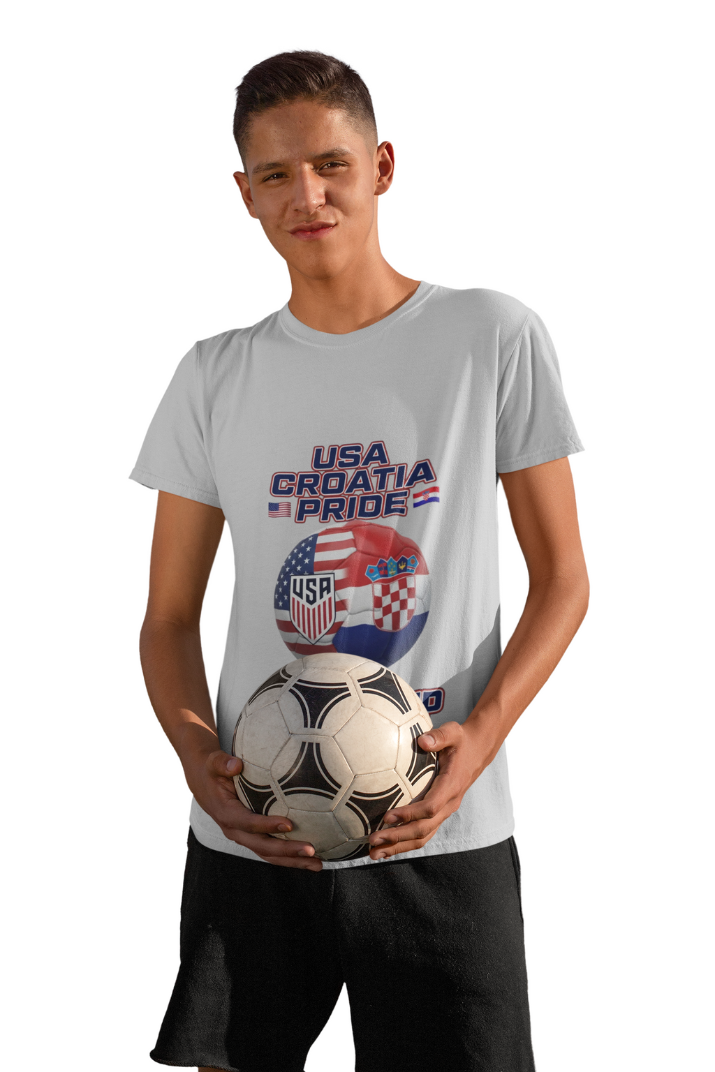 USA Croatia Dual Heritage Soccer T-Shirt