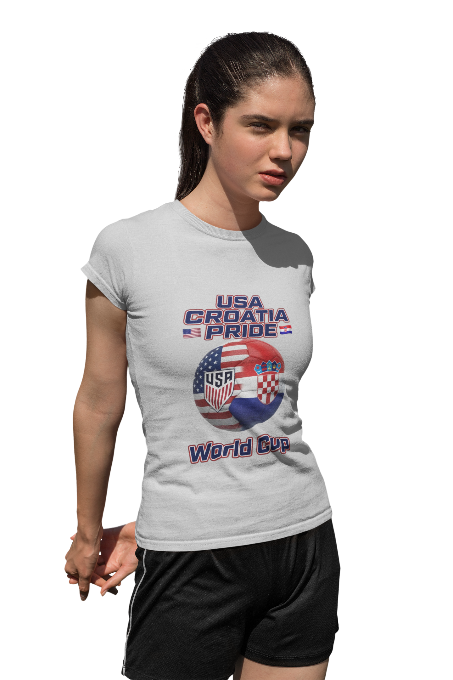 USA Croatia Dual Heritage Soccer T-Shirt