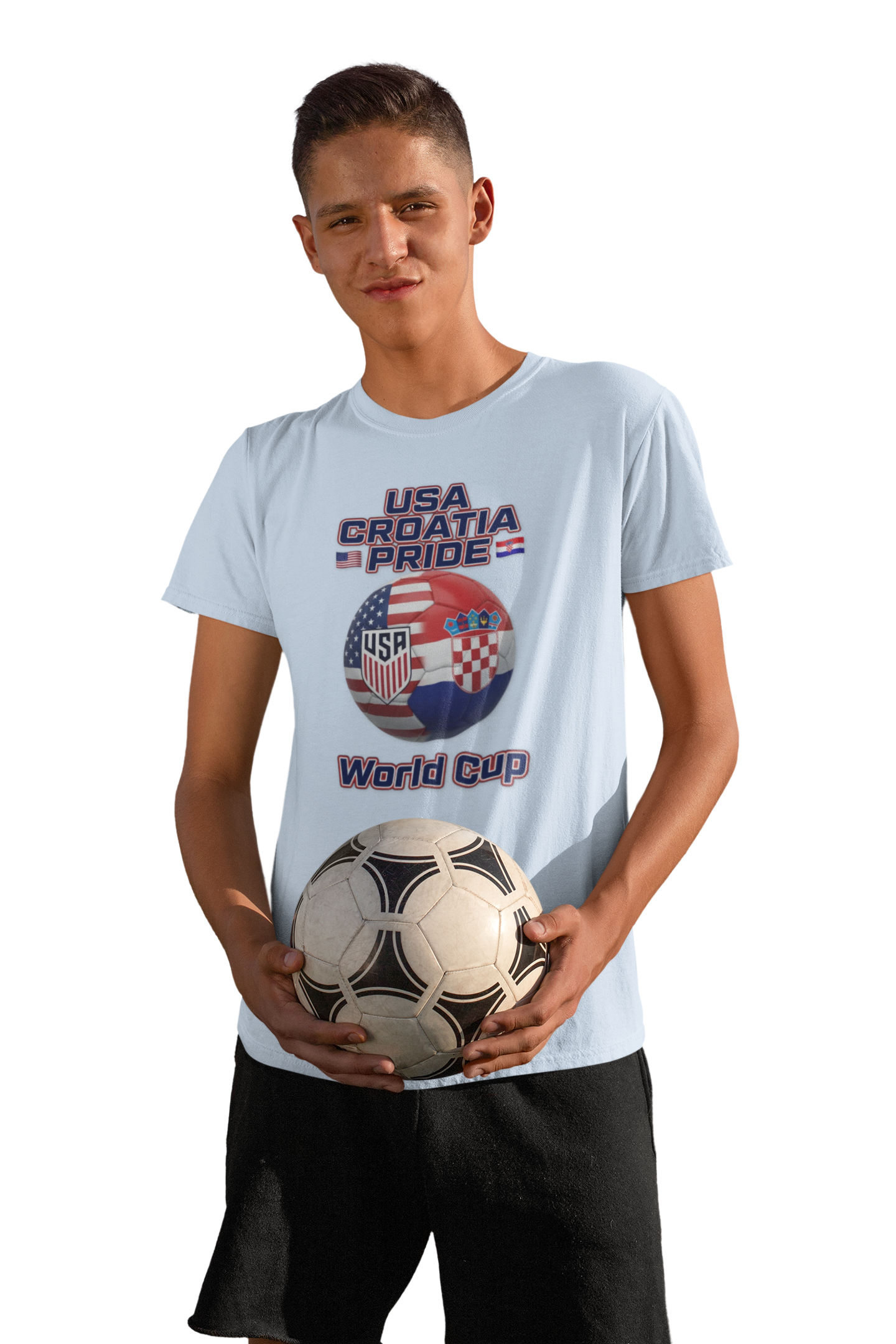 USA Croatia Dual Heritage Soccer T-Shirt