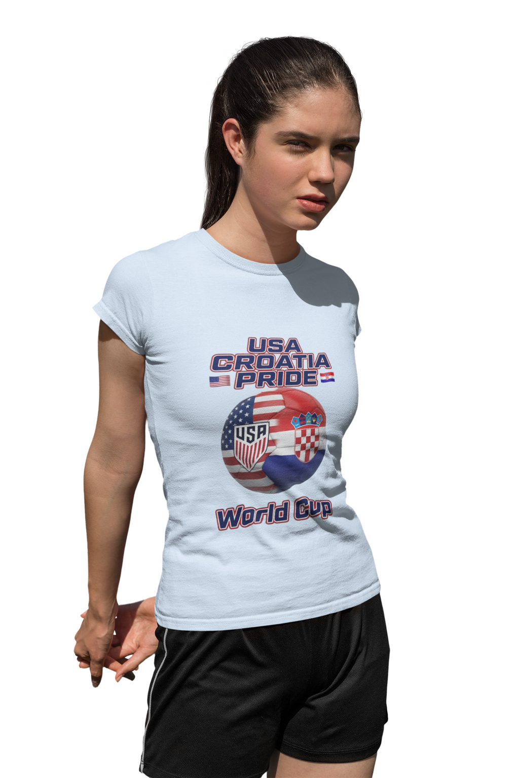 USA Croatia Dual Heritage Soccer T-Shirt
