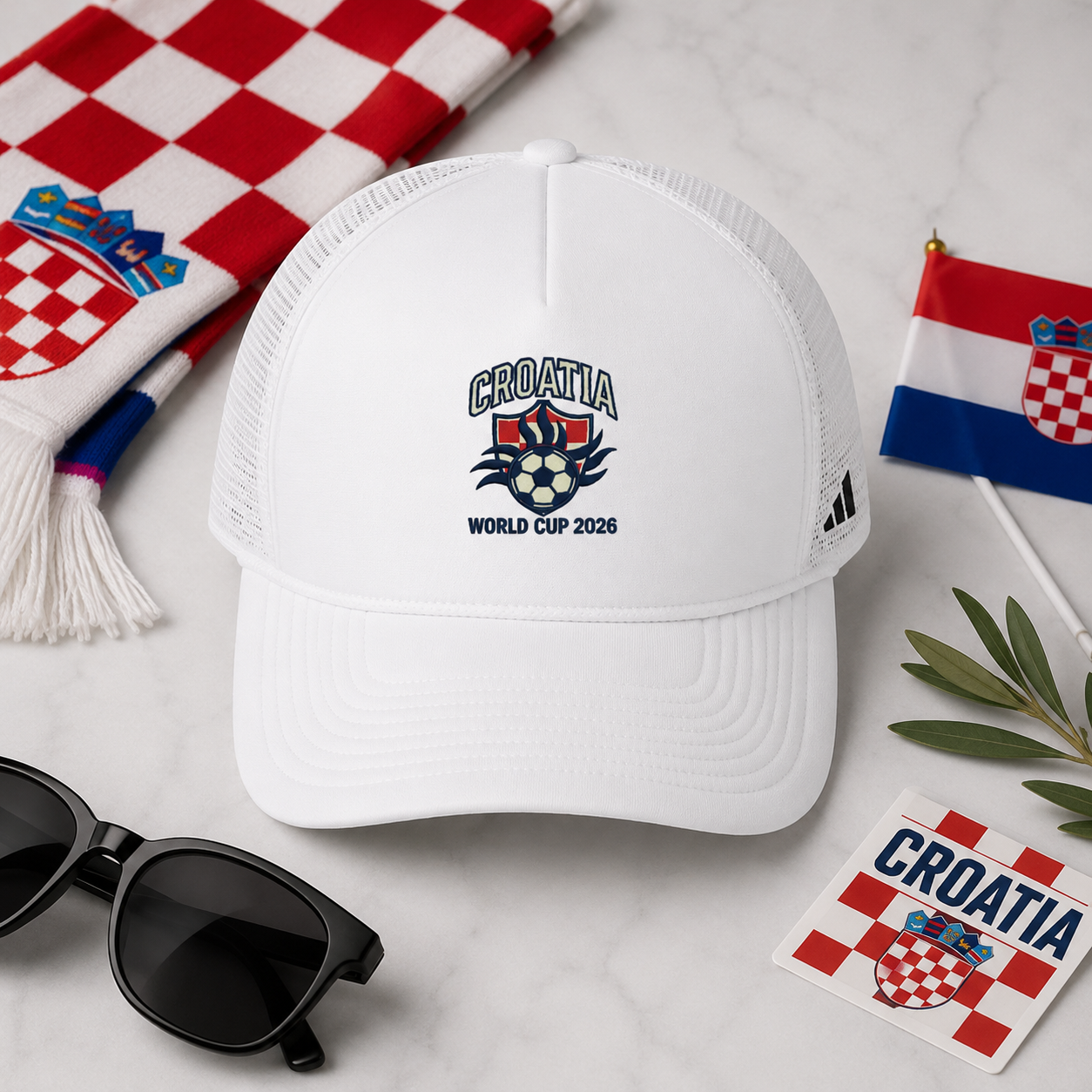 Croatia World Cup 2026 Trucker Cap — Soccer Fan Mesh Hat