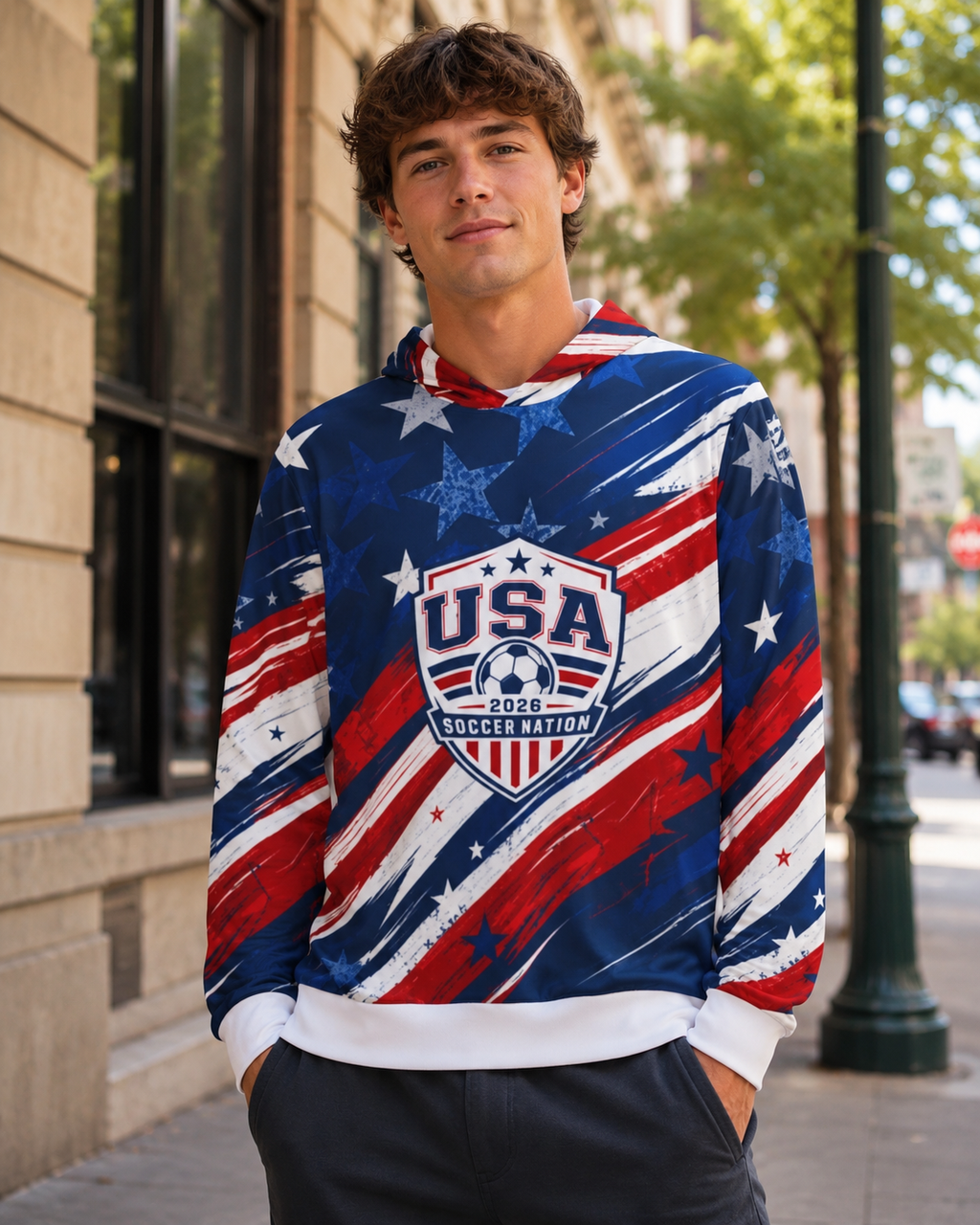 USA Soccer Nation 2028 Patriotic Hoodie