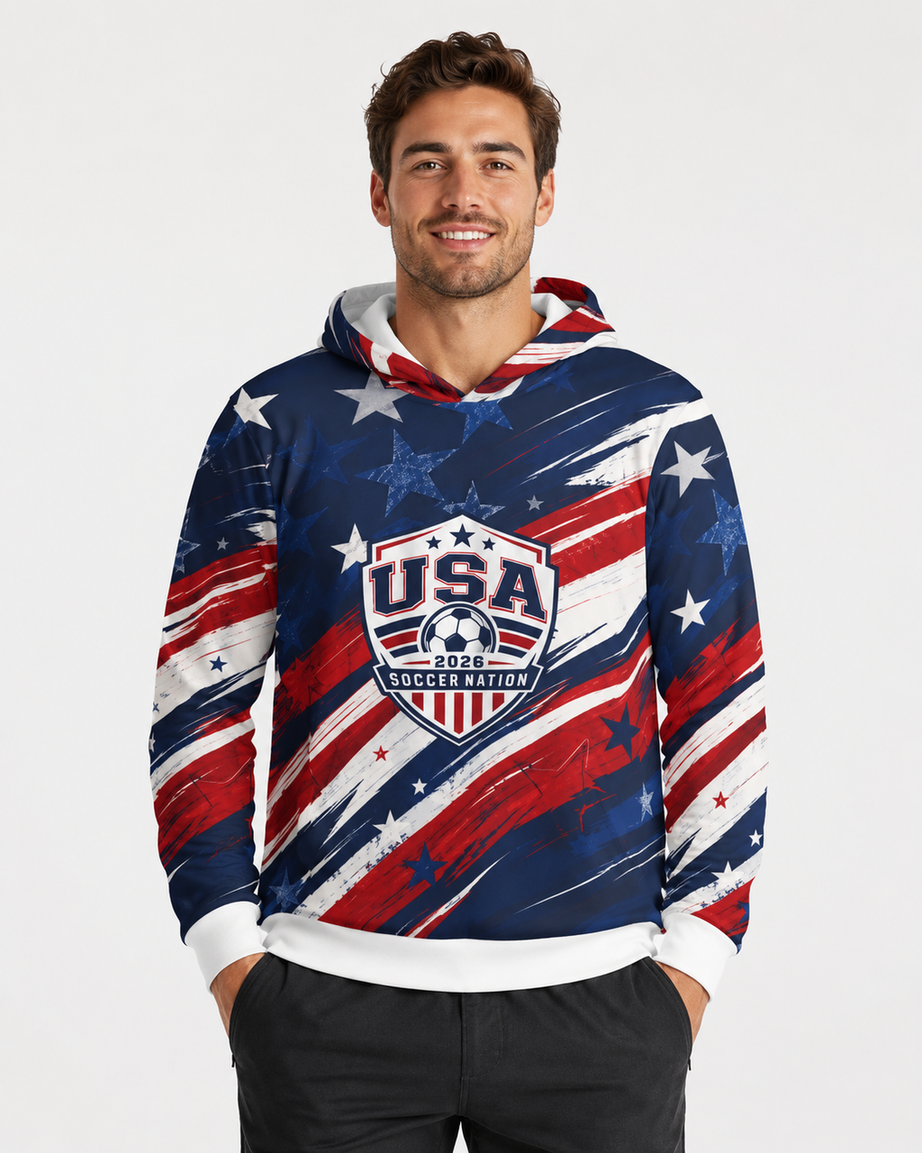 USA Soccer Nation 2028 Patriotic Hoodie