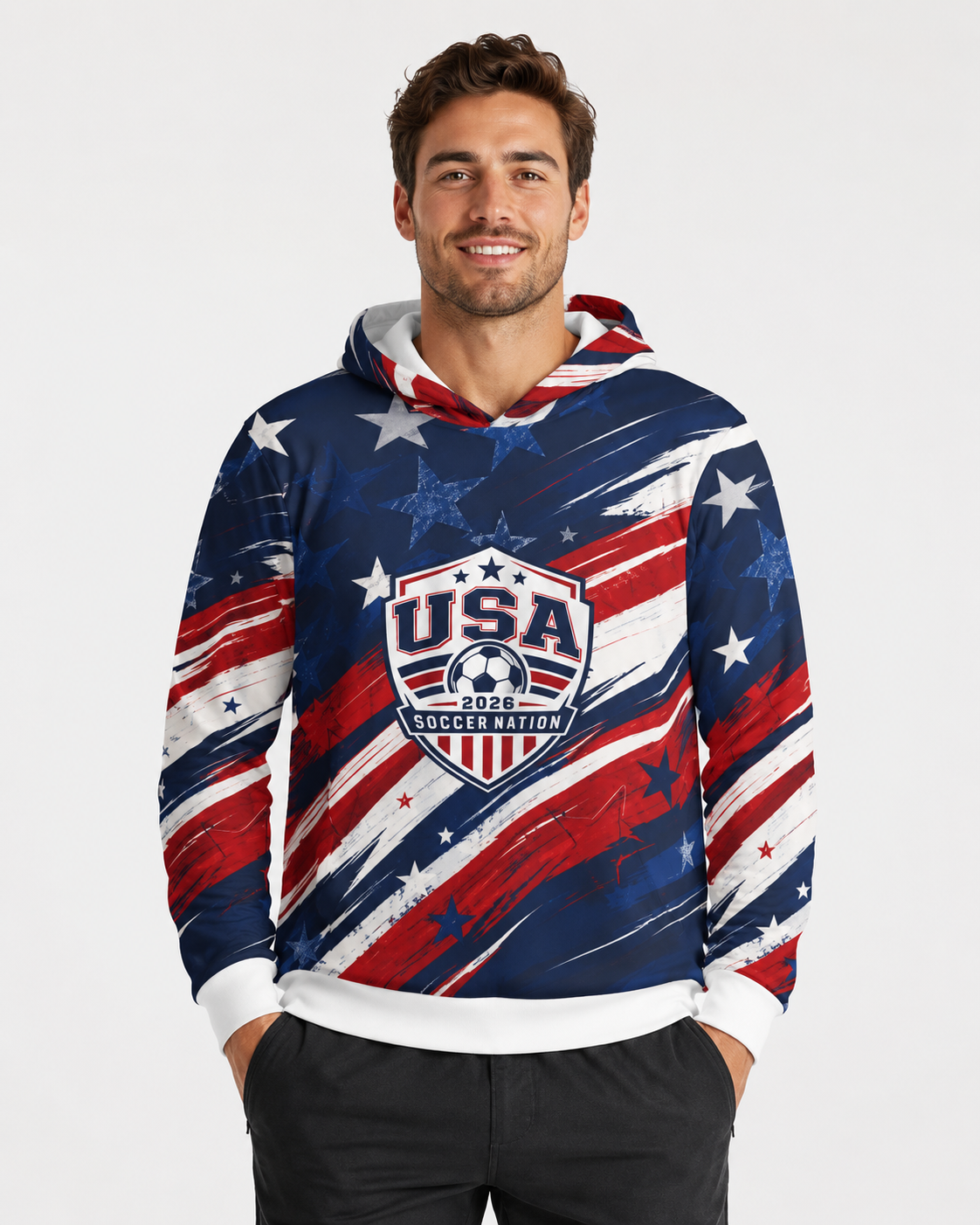 USA Soccer Nation 2028 Patriotic Hoodie