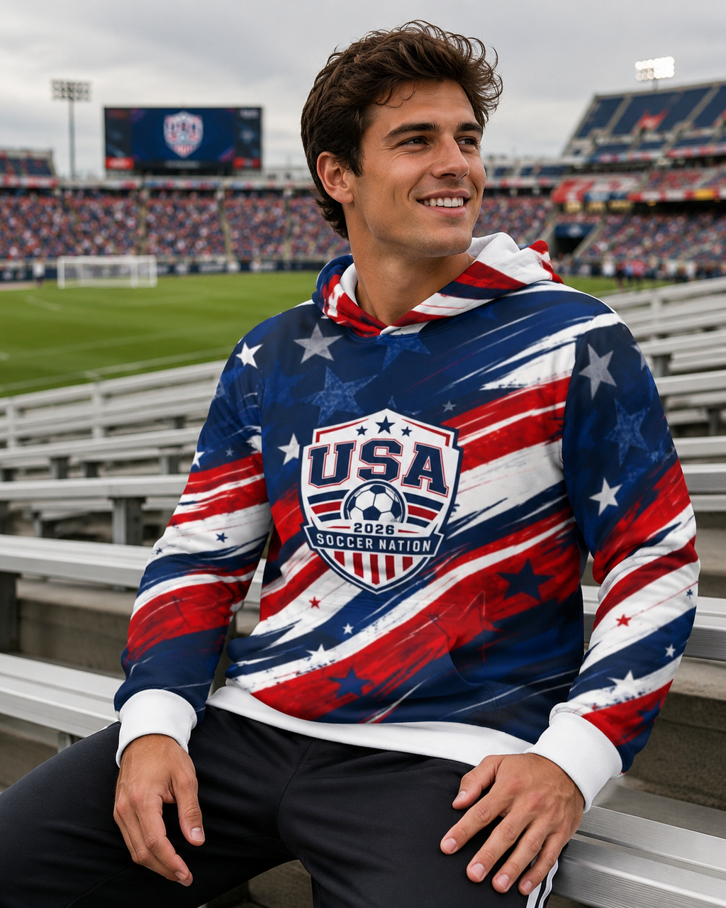 USA Soccer Nation 2028 Patriotic Hoodie
