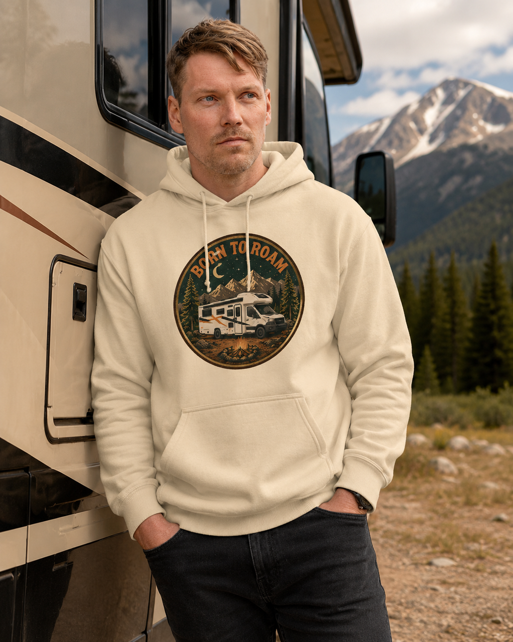 Born to Roam Hoodie – Travel & Adventure Unisex Sweatshirt