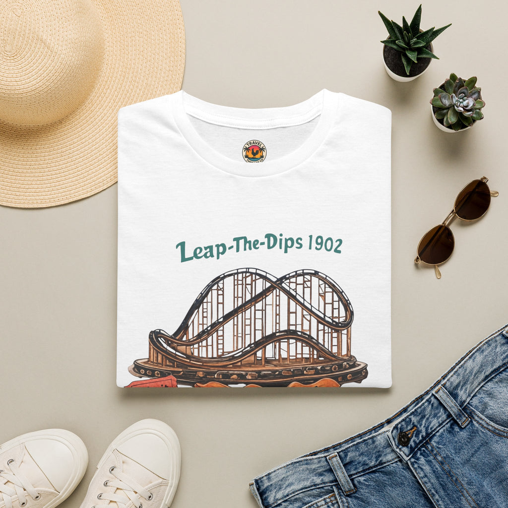 Roller Coaster T-Shirt — "Leap-The-Dips 1902" Altoona PA Vintage Tee