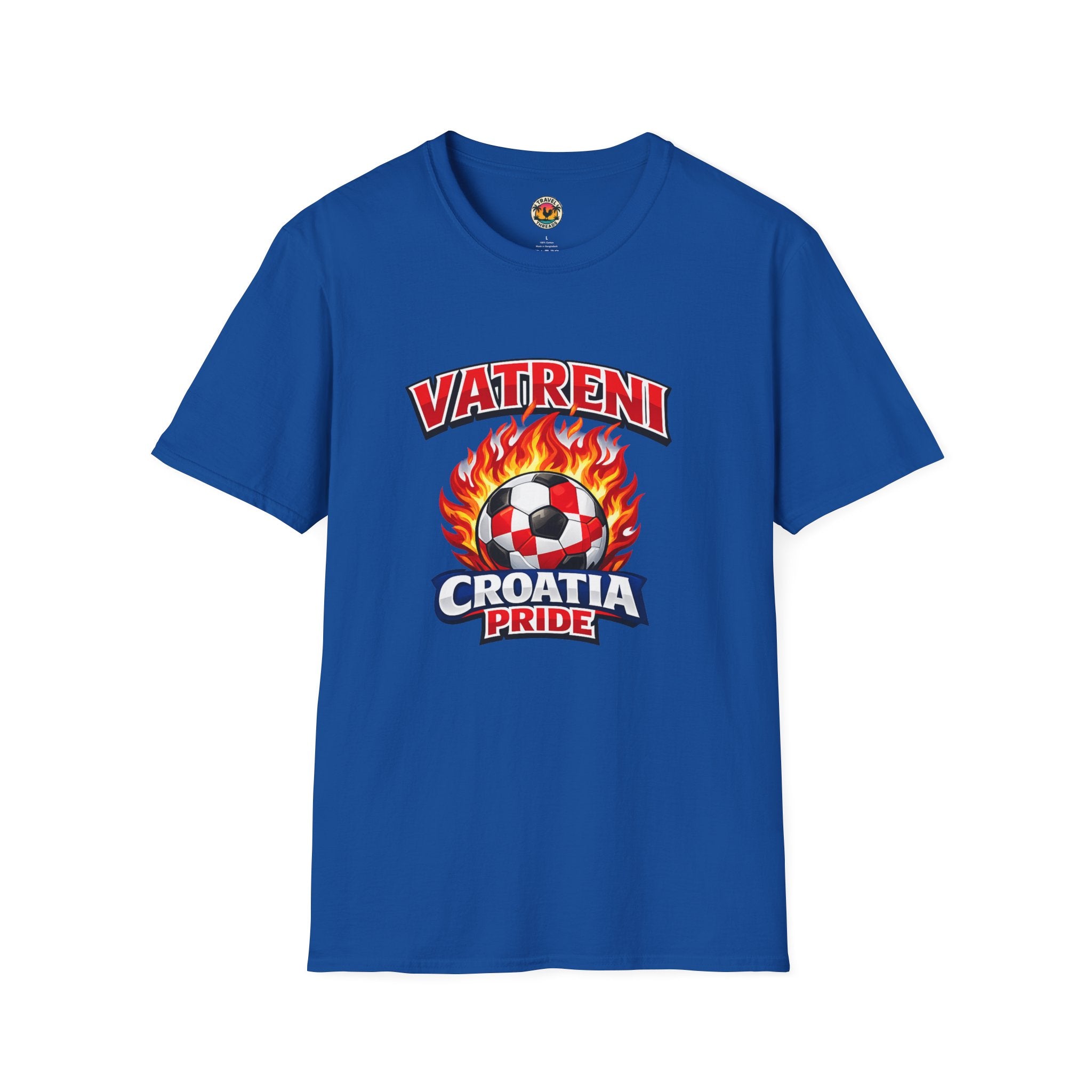 Vatreni Croatia Soccer Ball Flames T-Shirt