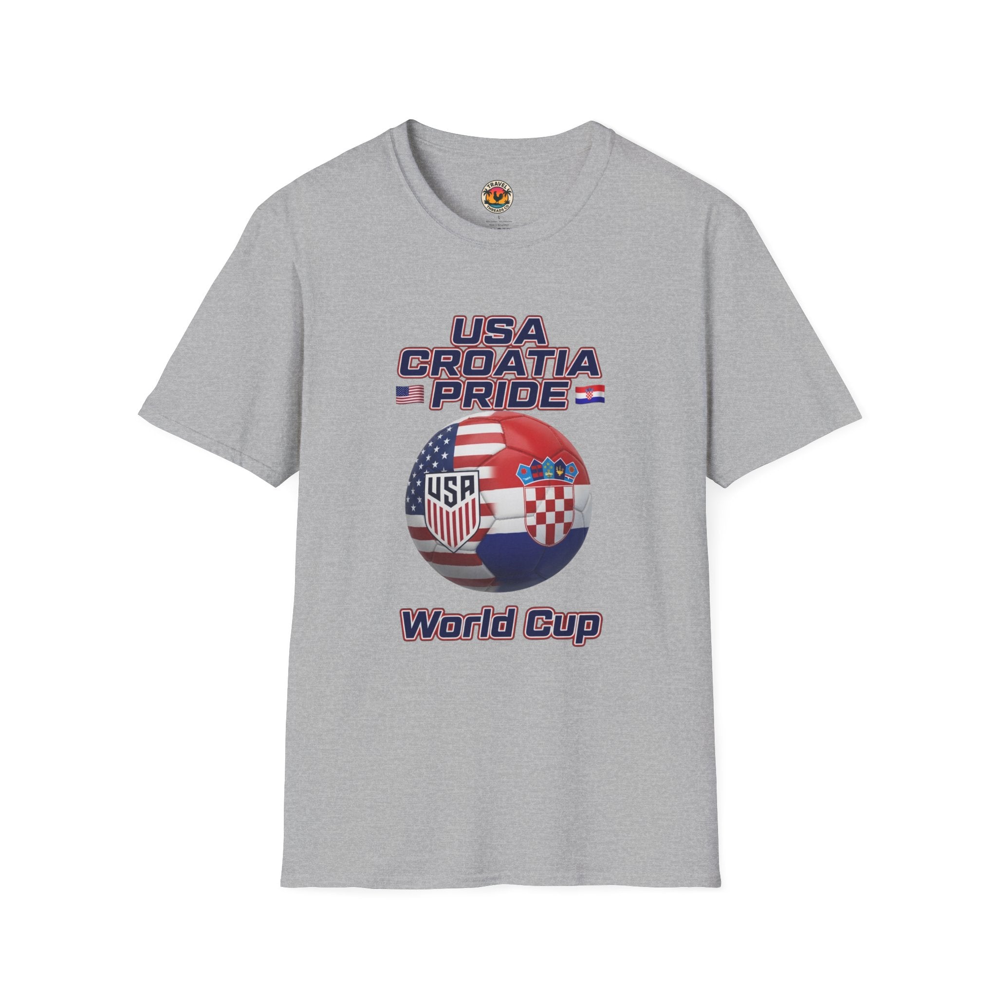 USA Croatia Dual Heritage Soccer T-Shirt