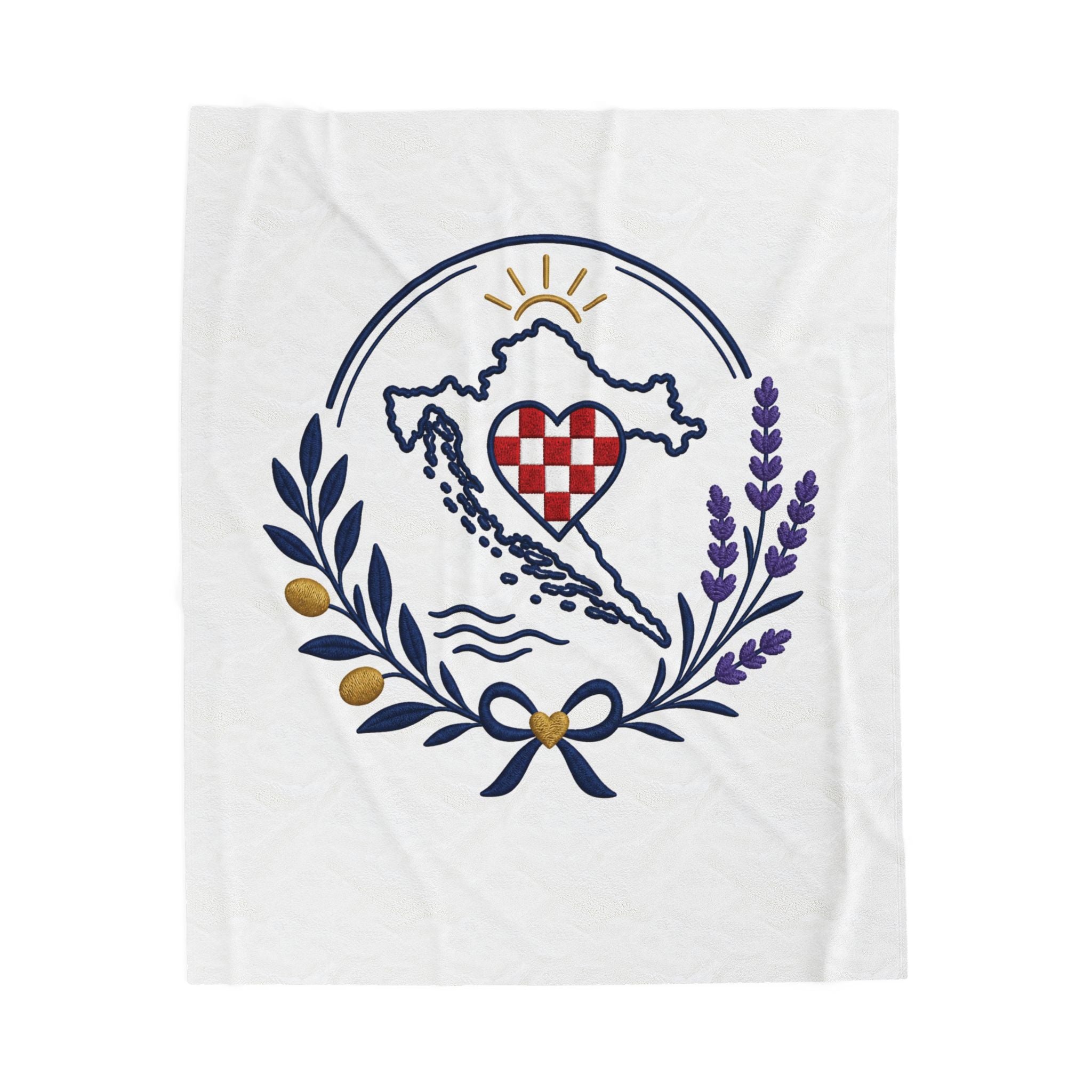 Croatian Heritage Velveteen Plush Blanket – Croatian Pride Throw