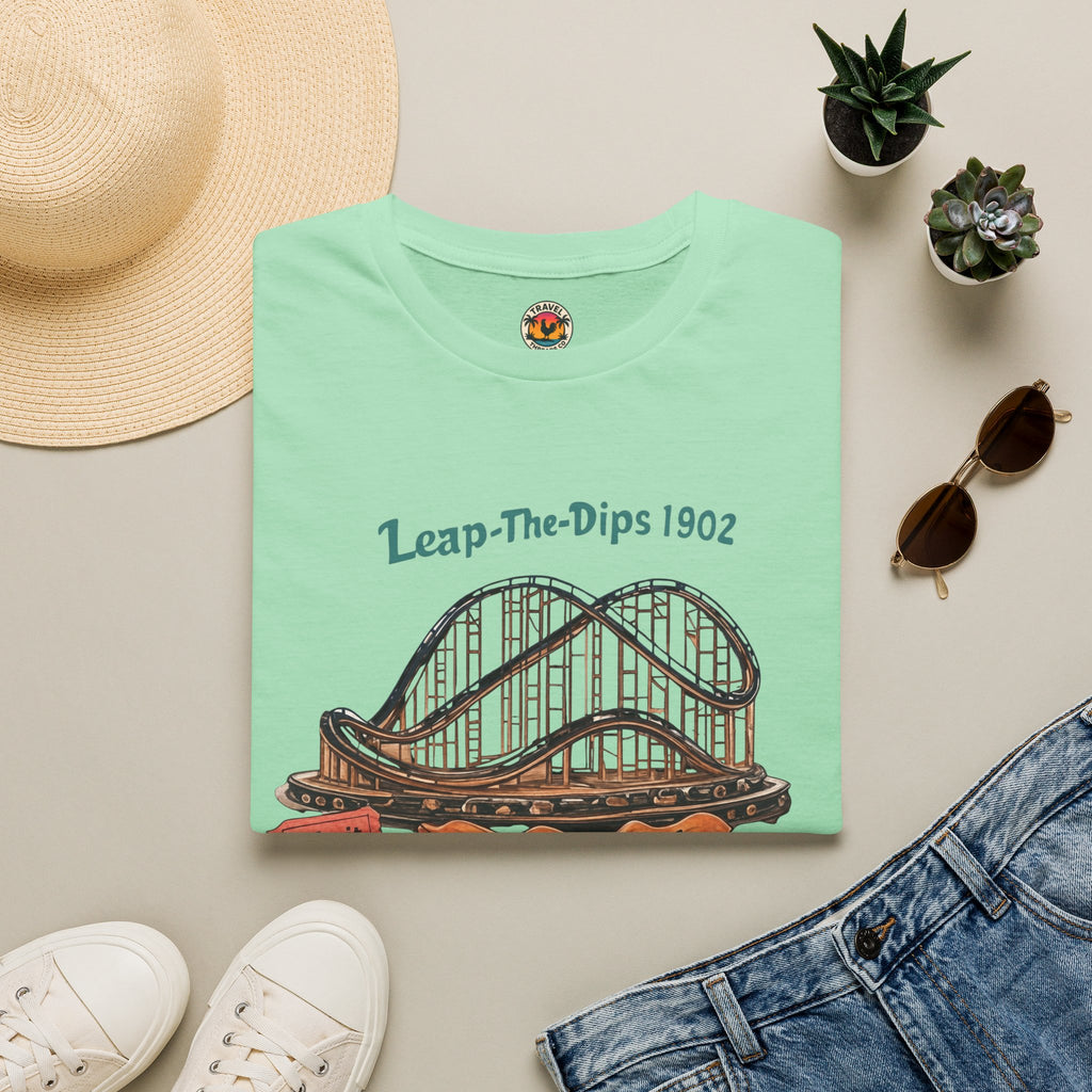 Roller Coaster T-Shirt — "Leap-The-Dips 1902" Altoona PA Vintage Tee
