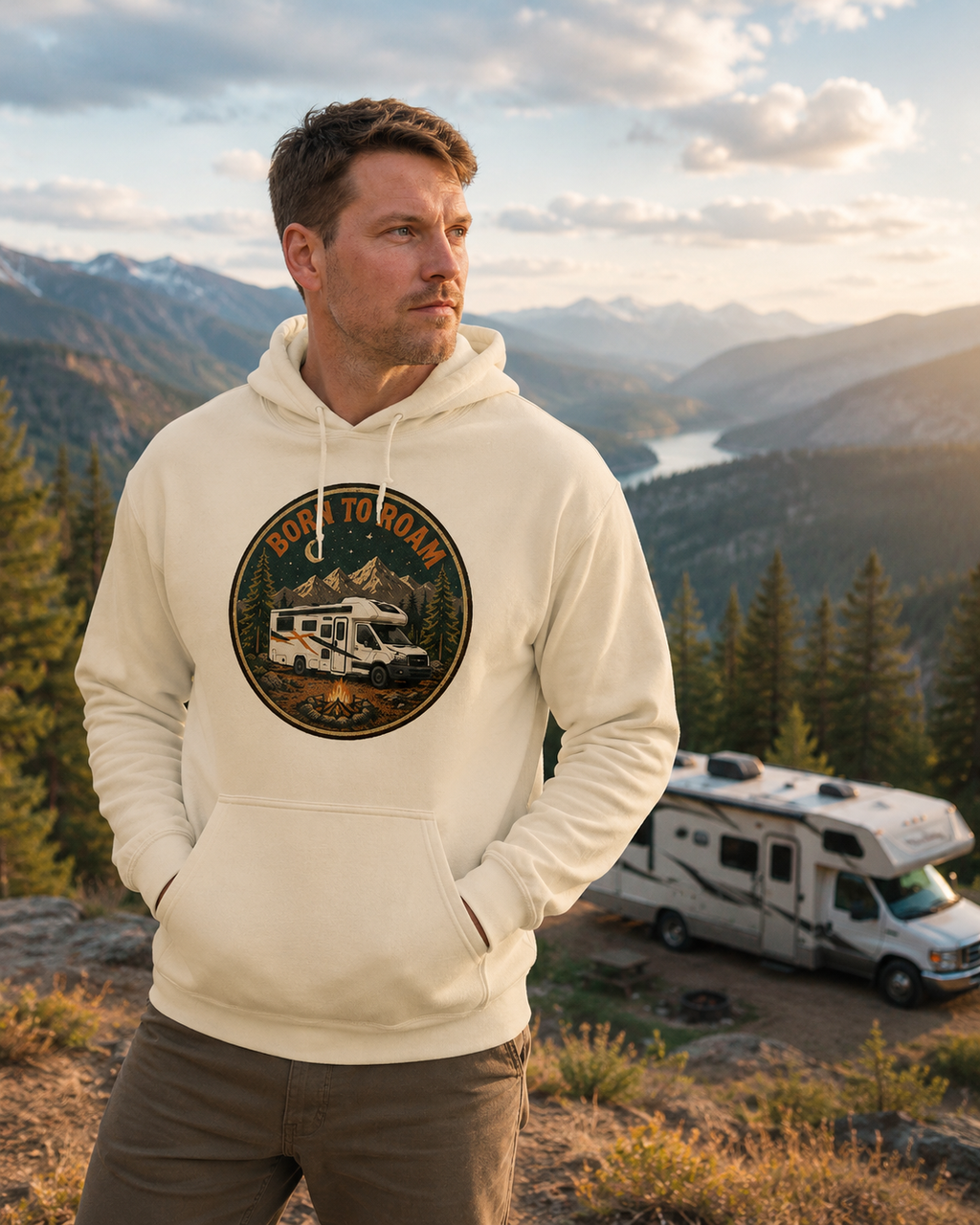 Born to Roam Hoodie – Travel & Adventure Unisex Sweatshirt