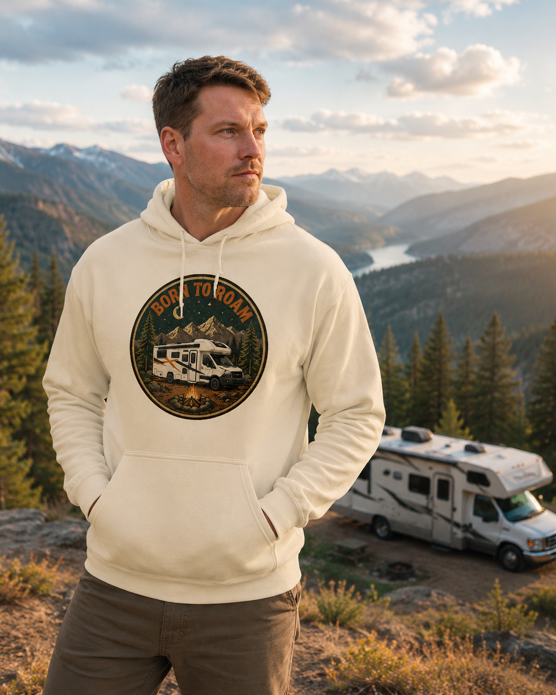 Born to Roam Hoodie – Travel & Adventure Unisex Sweatshirt