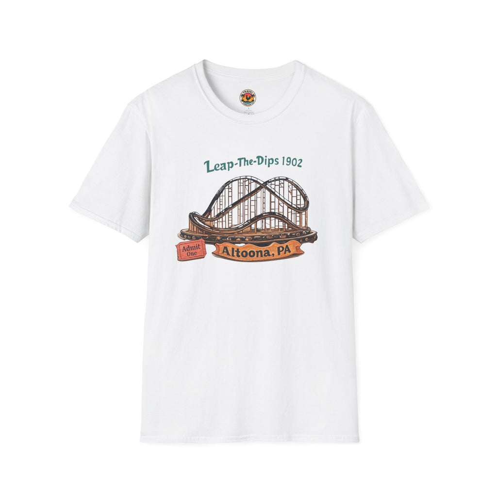 Roller Coaster T-Shirt — "Leap-The-Dips 1902" Altoona PA Vintage Tee