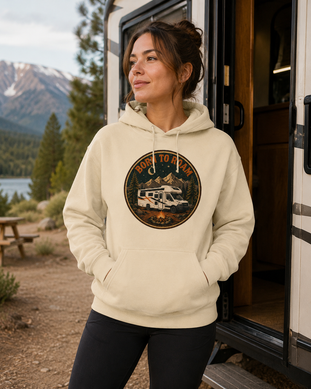 Born to Roam Hoodie – Travel & Adventure Unisex Sweatshirt