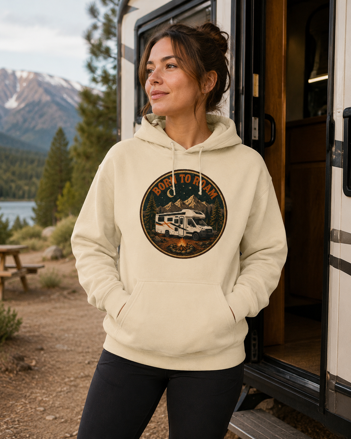 Born to Roam Hoodie – Travel & Adventure Unisex Sweatshirt