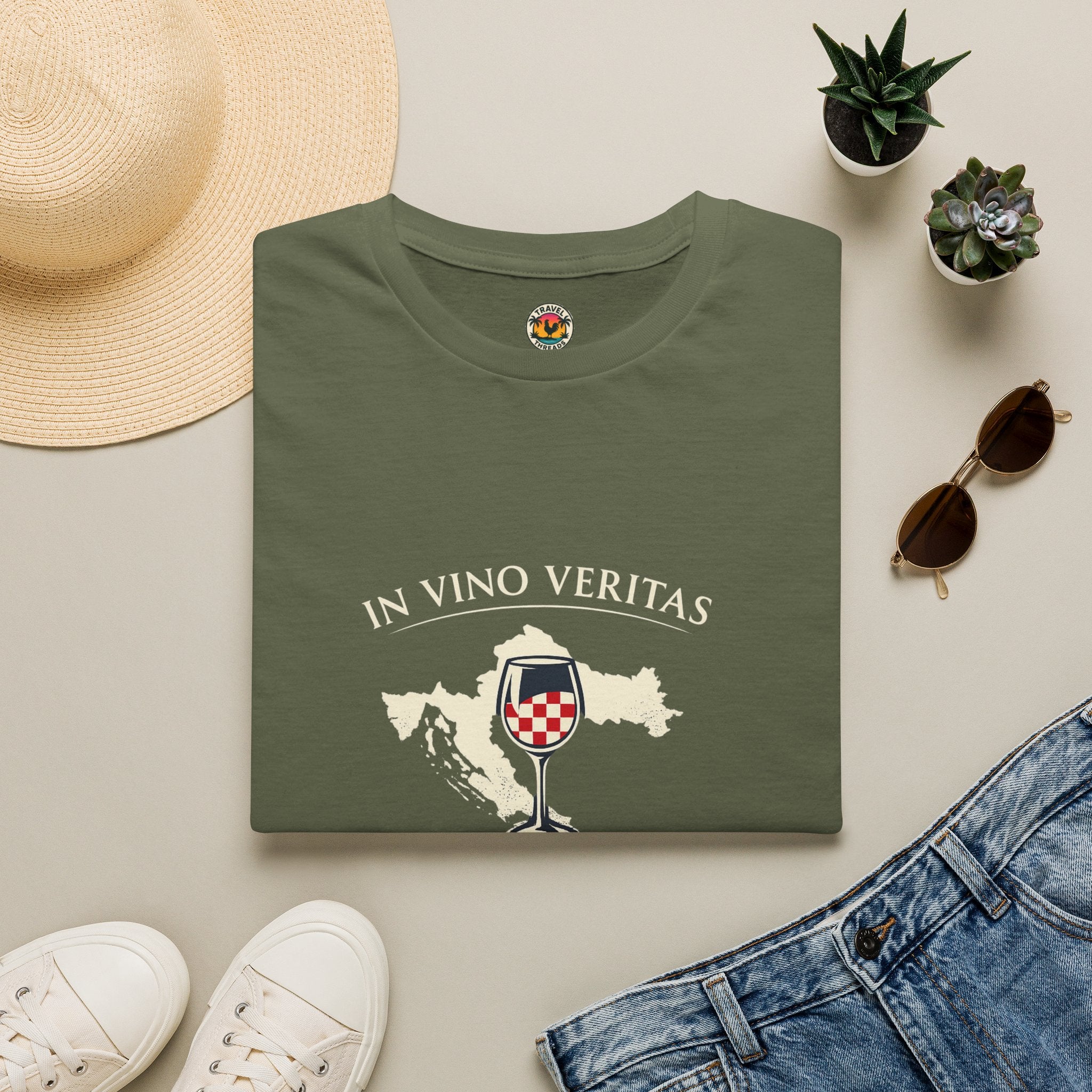 Croatian Wine Glass T-Shirt
