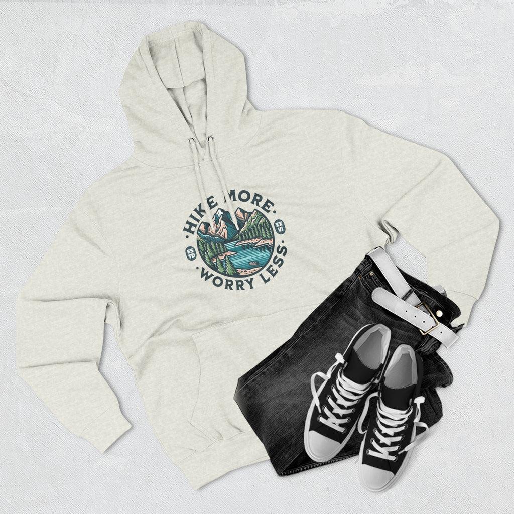 Hike More, Worry Less Fleece Hoodie