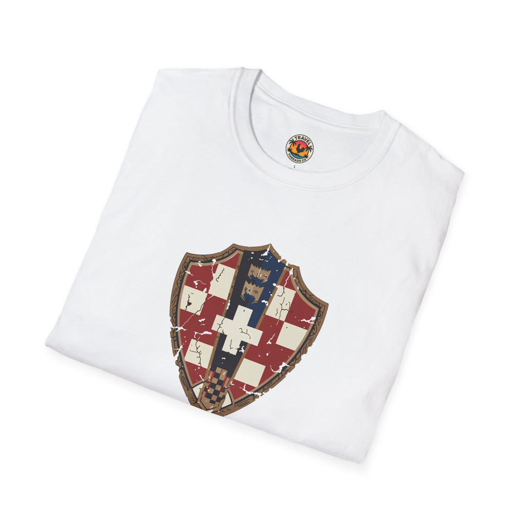 Croatian Crest T-Shirt — "Nikad Ne Odustaj" (Never Give Up)