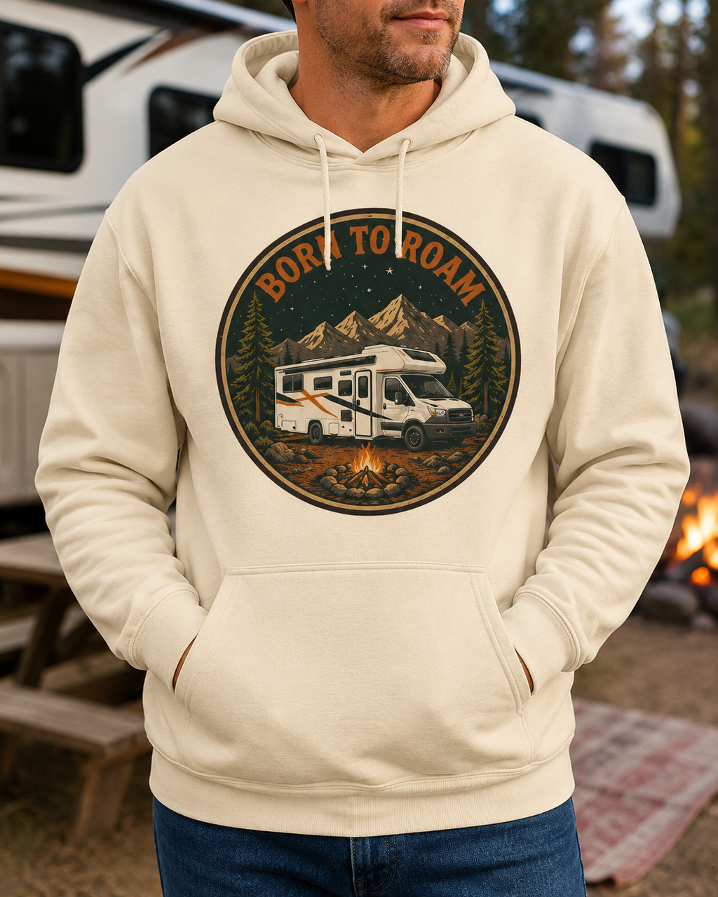 Born to Roam Hoodie – Travel & Adventure Unisex Sweatshirt