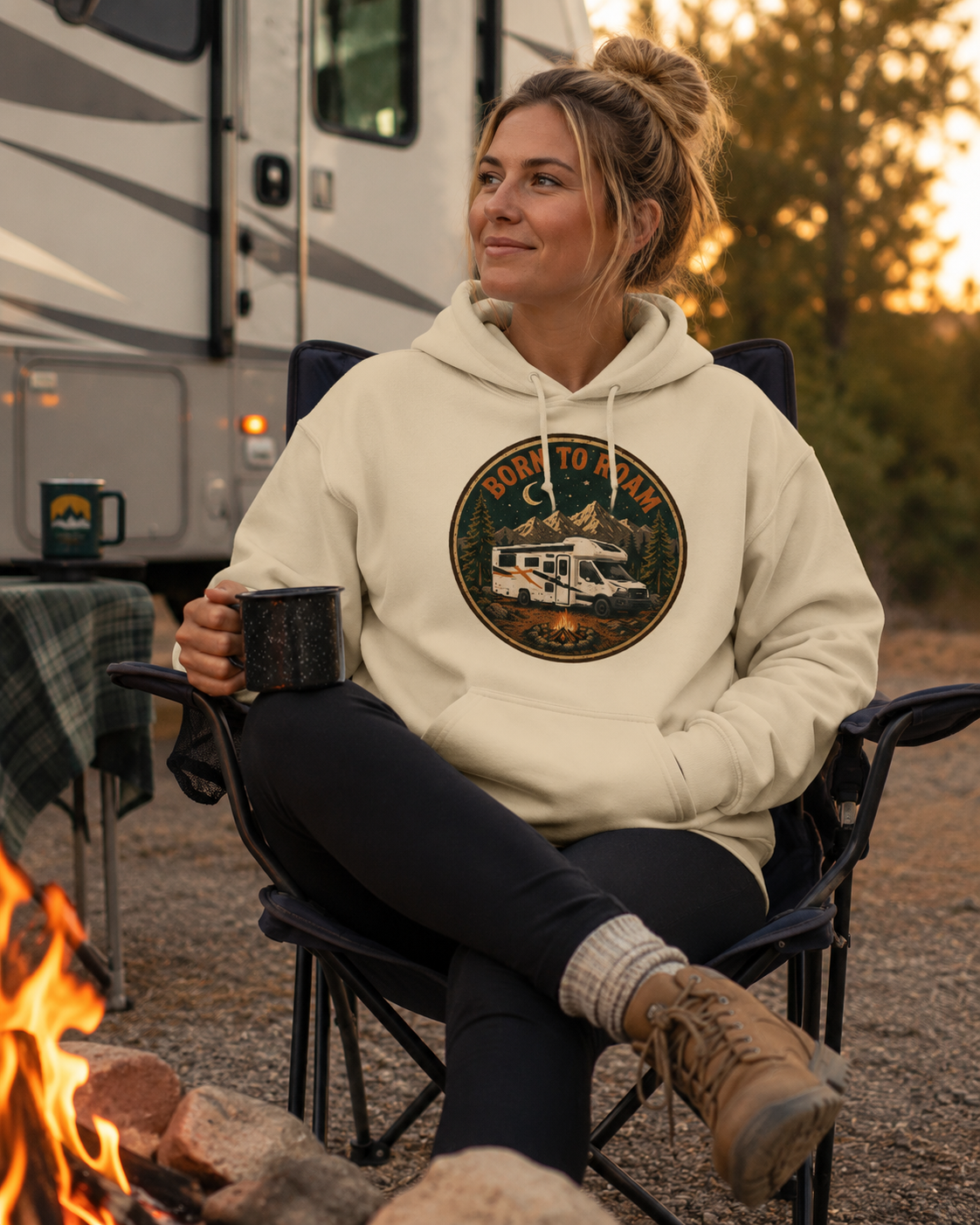 Born to Roam Hoodie – Travel & Adventure Unisex Sweatshirt