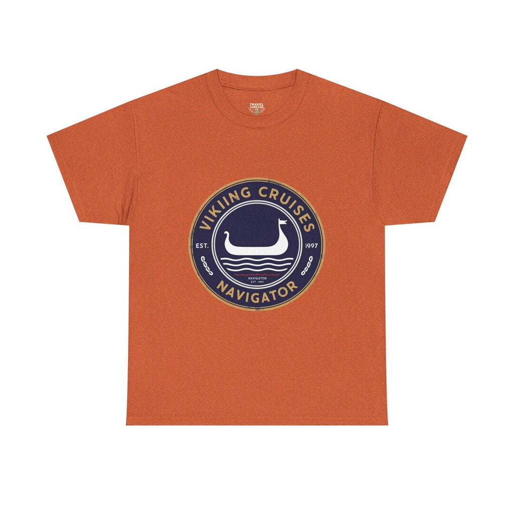 Viking Navigator Crest T-Shirt Norse longship design